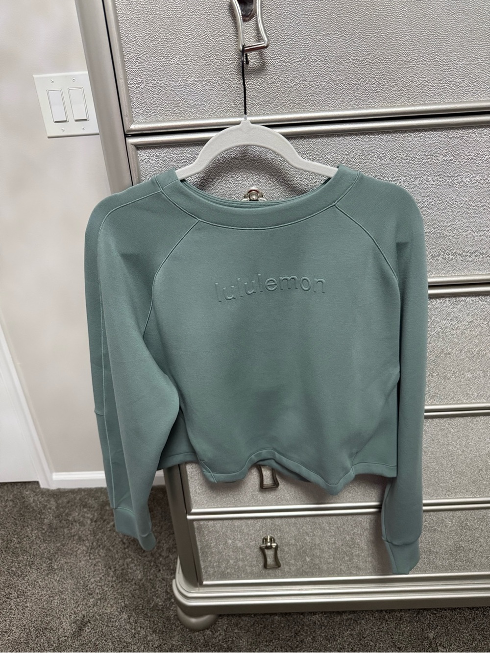 Lululemon Smooth Spacer Cropped Pullover Crater Blue Size 10
